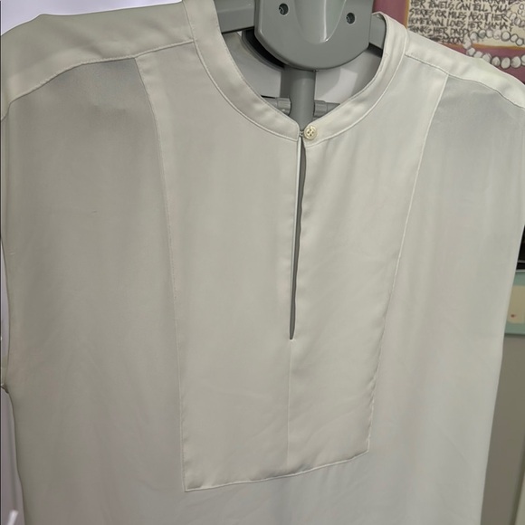 J. Crew Ivory White Blouse with Cap Sleeves - Picture 3 of 11